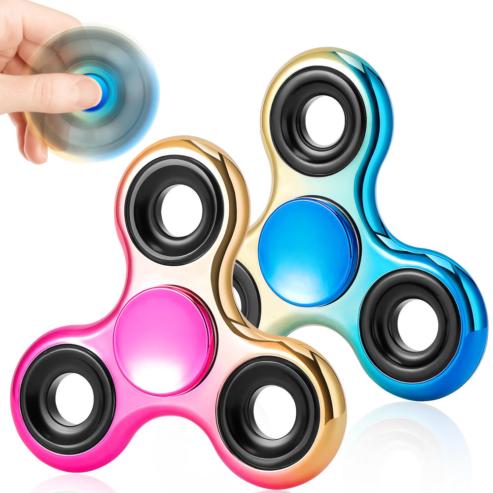 Figrol fidget spinner top view showing compact design for easy handling.
