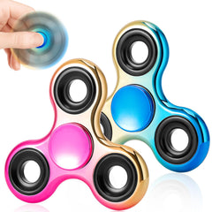 Figrol fidget spinner top view showing compact design for easy handling.