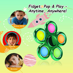 Pop It panel close-up on FIGROL spinner for tactile satisfaction
