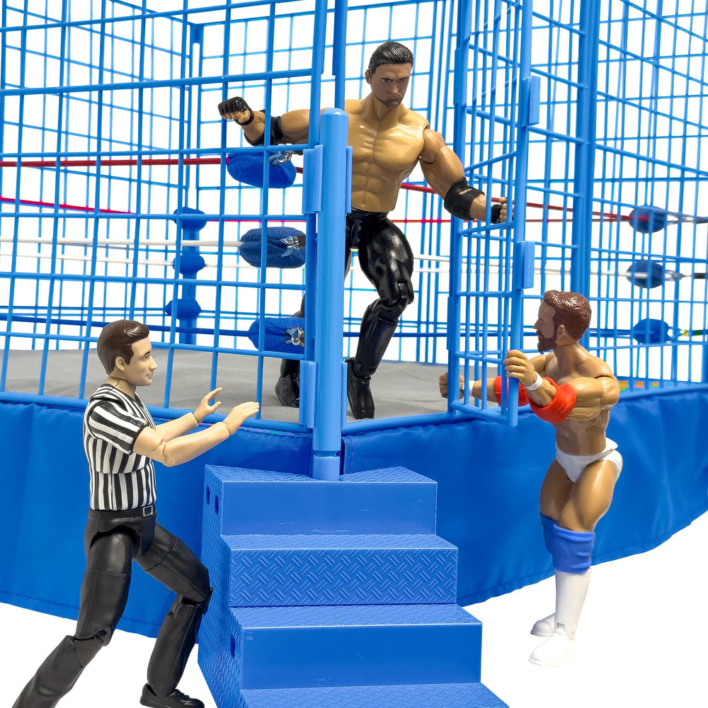 Figures Toy Company assembly-ready steel cage setup enables quick action.