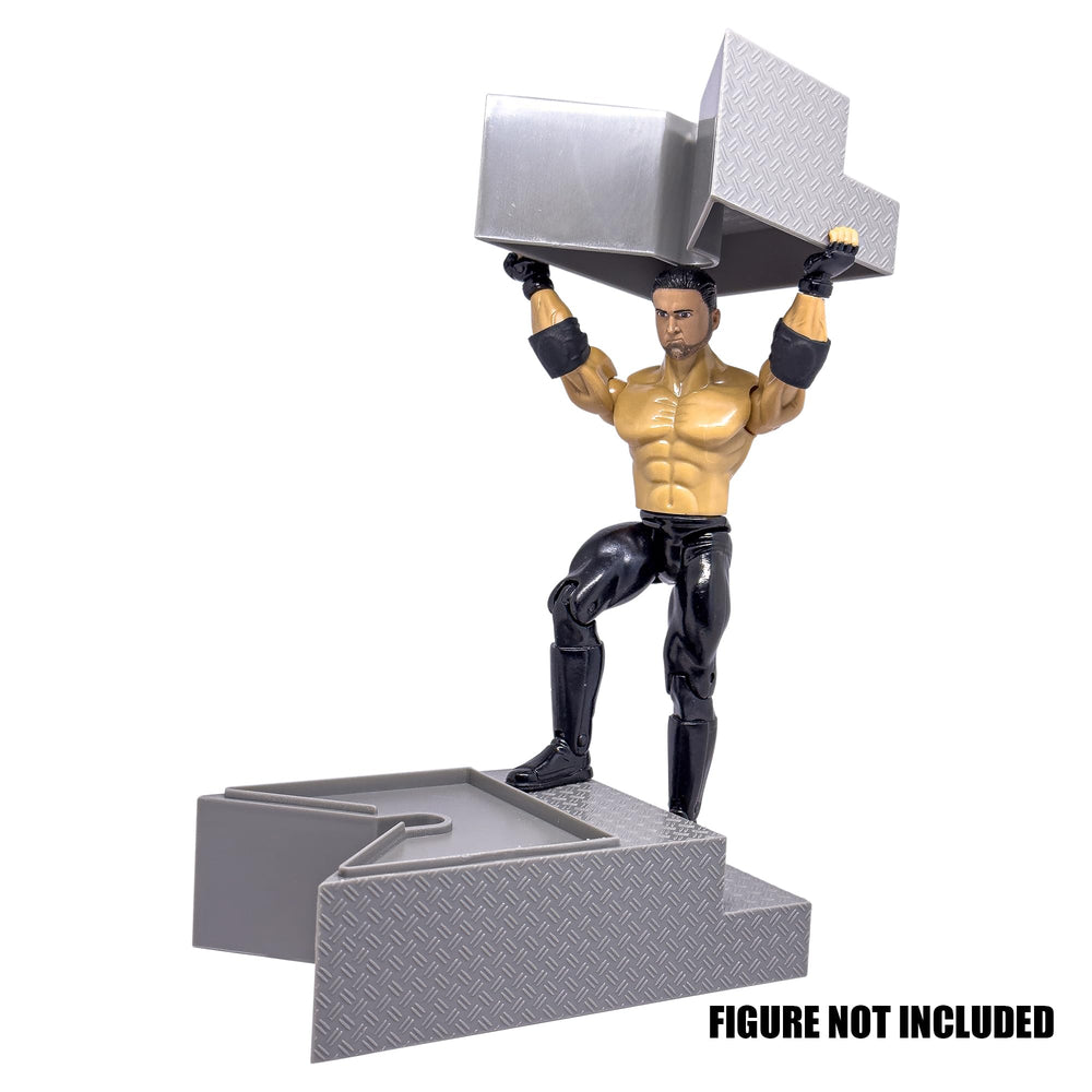 Figures Toy Company deluxe gray breakable ring stairs in action pose for quick setups