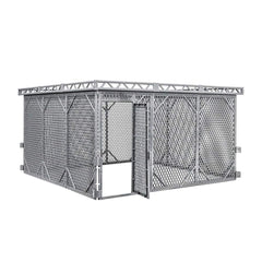 Figures Toy Company steel cage fullview panel demonstrates compact 20 3/8 by 12 inch size.