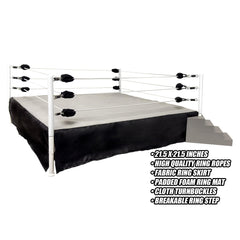Figures Toy Company wrestling ring posts and sturdy metal supports.