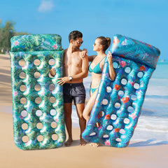 FindUWill Monstera Blue cooling holes float for refreshing immersion