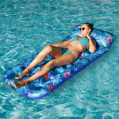 FindUWill Monstera Blue XL pool float 72x34 for adults