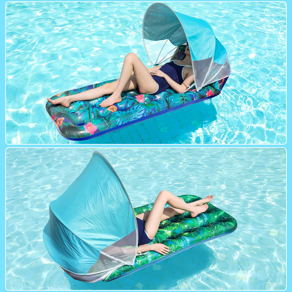 FindUWill 2-pack pool floats enabling shaded lounging with friends