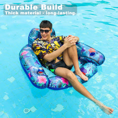 FindUWill spacious pool float with headrest for all-day comfort