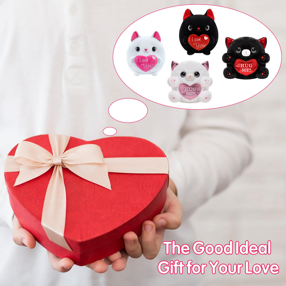 Finebee Valentine cat plush gift for girlfriend or family.