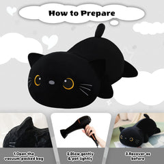 Finebee weighted cat plush bedroom decor adds whimsy and cozy vibes