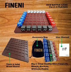 FINENI Dice Battle colorful dice set ready for quick, strategic moves.