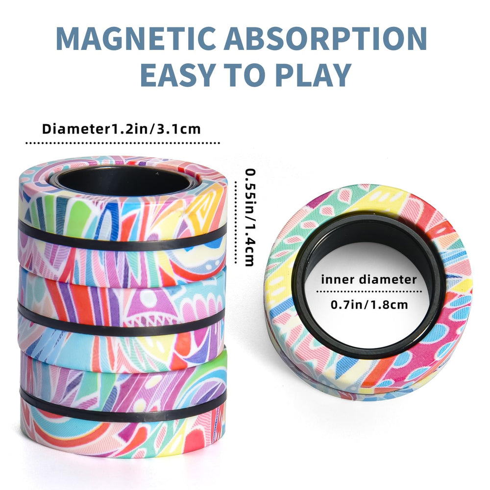 Finger Rock Magnetic Rings rotate smoothly for repetitive fidgeting and anxiety management.