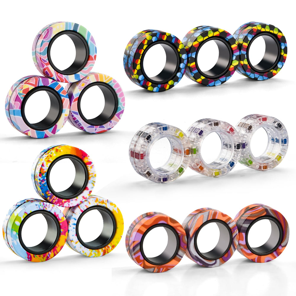 Finger Rock on-the-go magnetic fidget rings in pocket-ready design.