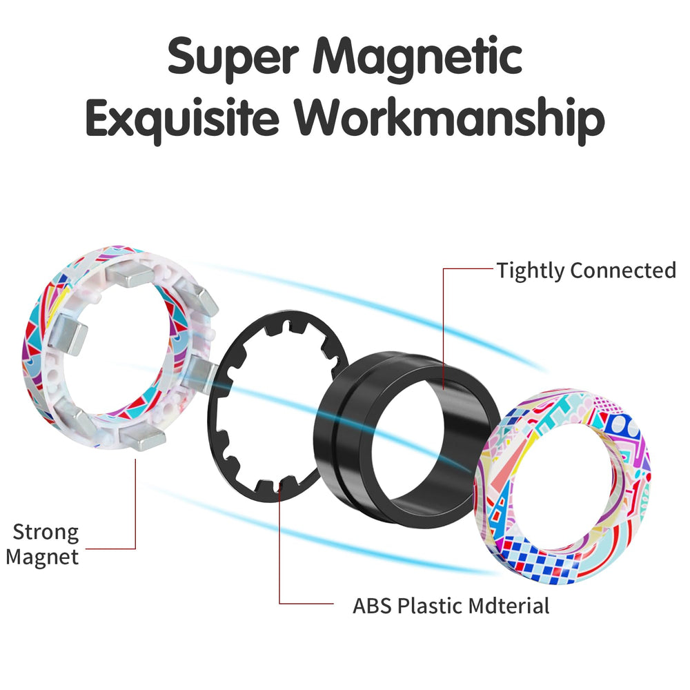 Finger Rock ring spinner action highlights smooth rotation and durable design.