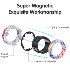 Finger Rock ring spinner action highlights smooth rotation and durable design.