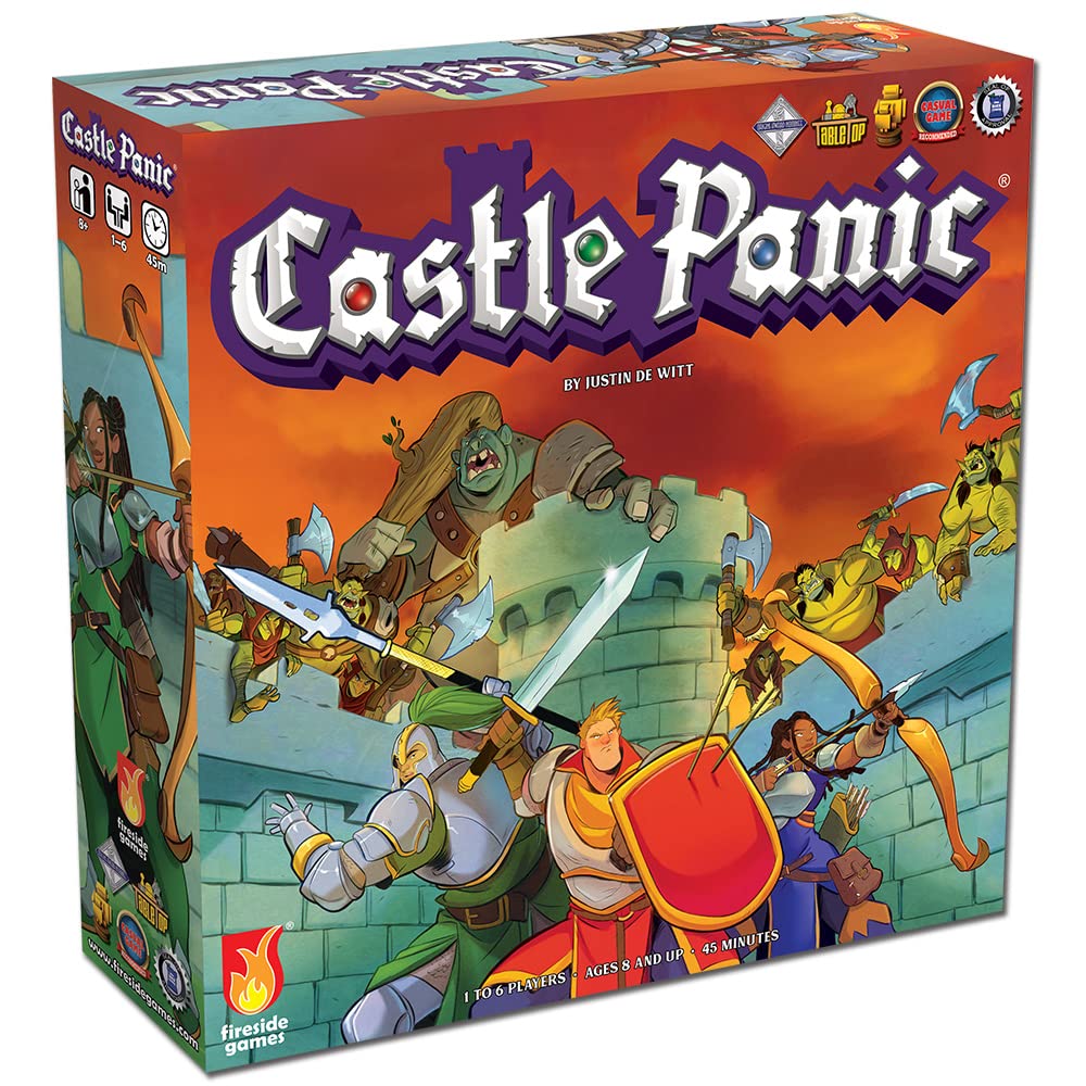 Castle Panic 2nd Edition box front by Fireside Games, ideal for family game night.