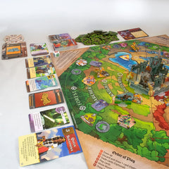 Fireside Games Crowns and Quests expansion artwork showcasing narrative campaigns and roles.