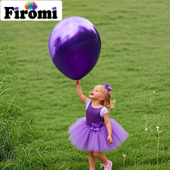 Firomi arch garland setup with purple balloons for celebrations.