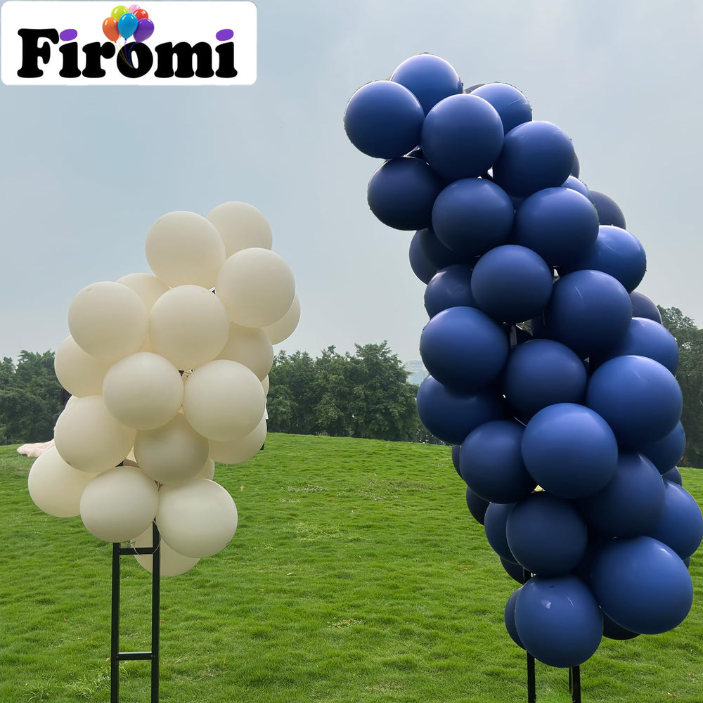 Firomi balloon arch garland setup with beige balloons