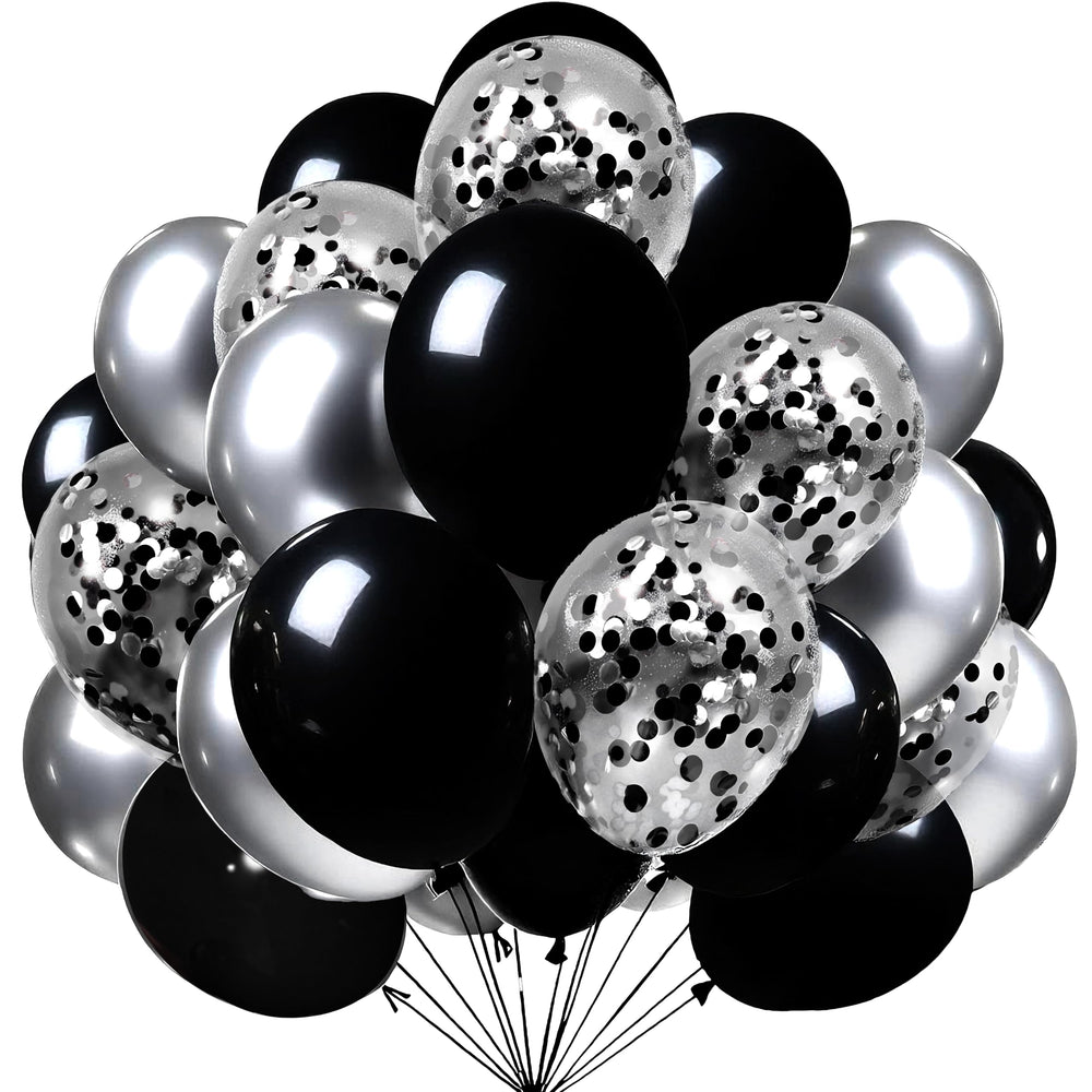 Firomi metallic chrome silver balloon, 12 inch, ideal for elegant party backdrops.