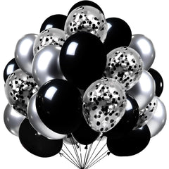 Firomi metallic chrome silver balloon, 12 inch, ideal for elegant party backdrops.