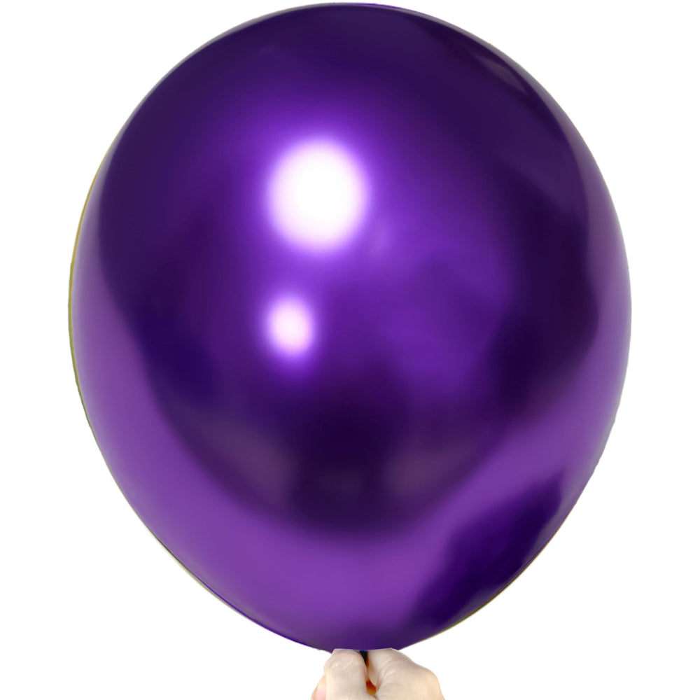 Firomi metallic purple balloons, 18-inch, 12-pack for arch garlands and decor.