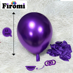 Firomi purple balloons with ribbons for easy garland setups and decor