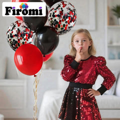 Firomi included red and black ribbons for balloon garland setup