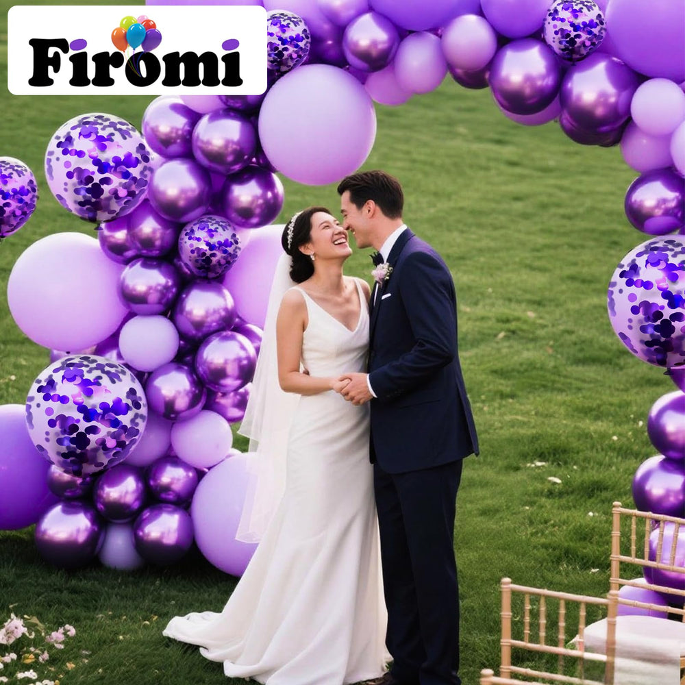 Firomi two 33 ft purple ribbons for garlands and arches