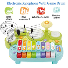 Fisca 3-in-1 xylophone with glowing bars for rhythm development.
