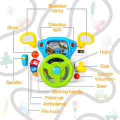 Fisca toddler steering wheel toy uses safe ABS plastic for durable use