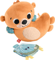 Fisher-Price baby otter toy with soft book for newborn tummy time fun