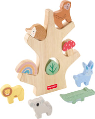 Fisher-Price Block-stacking tree shown with branches for balance skills practice