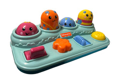 Fisher-Price Boppin' Activity Bugs; press levers to pop up characters for motor play.