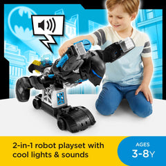 Fisher-Price Imaginext Bat-Tech Batbot in flight mode, ready to soar.