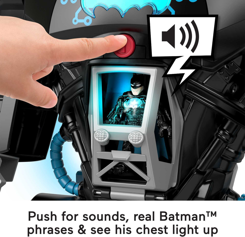 Fisher-Price Imaginext Bat-Tech Batbot jail cell for villains during play.