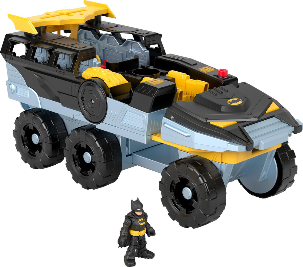 Fisher-Price Imaginext Batman Bat-Tank in transformation mode for imaginative play