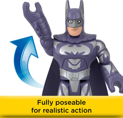 Fisher-Price Imaginext The Batman 2022 figure with bold details for modern adventures.