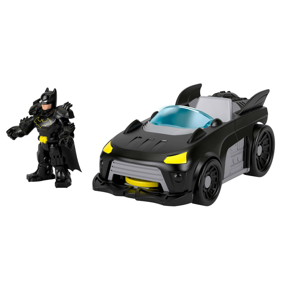 Batram extension on the Imaginext Batmobile adds dramatic action.