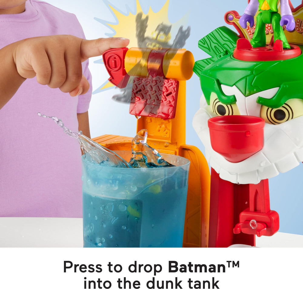 Fisher-Price Imaginext backpack-water-squirter enables quick figure action