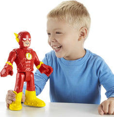 Fisher-Price Imaginext The Flash XL figure shows movable neck and shoulders for lifelike motion.