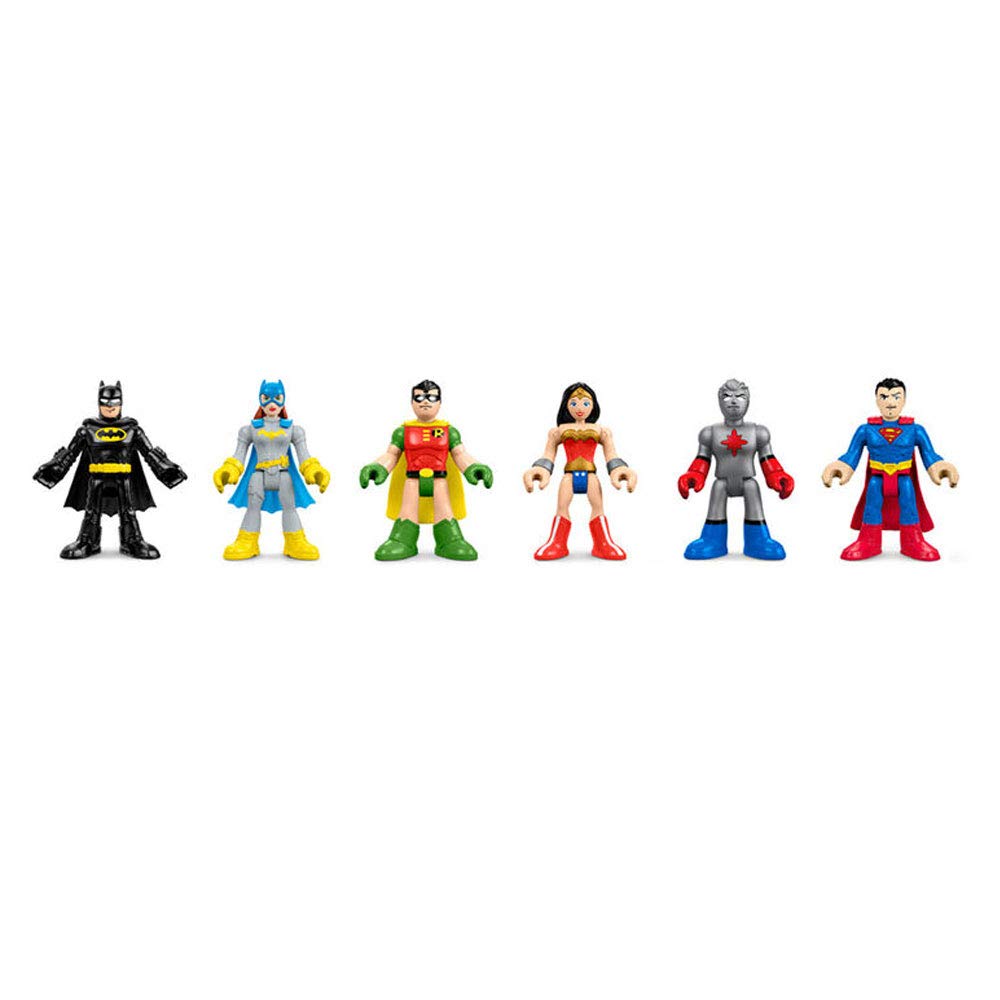 Fisher-Price Imaginext group pose of Gotham heroes for storytelling play.