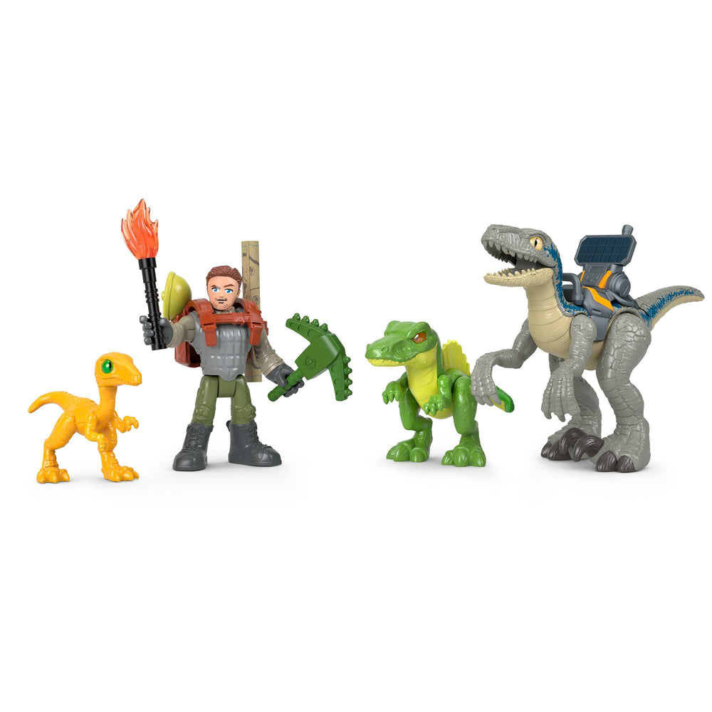 Fisher-Price Imaginext Blue the Raptor action for dynamic storytelling with Owen Grady