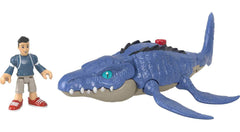 Mosasaurus open mouth action inspires dramatic bite moments.