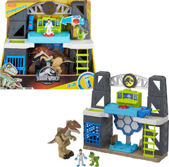 Fisher-Price Imaginext Jurassic World scan-and-glow dino base—lights enhance pretend play