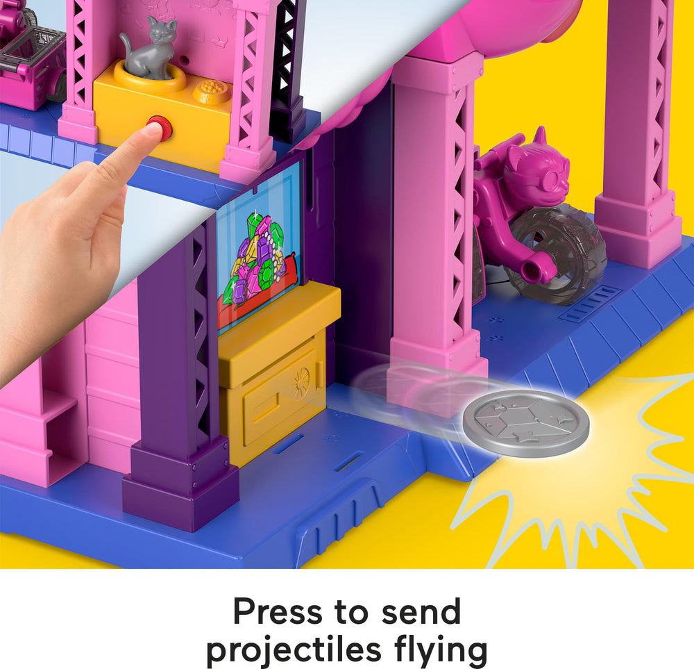 Projectile discs loaded into the launcher for pretend battles