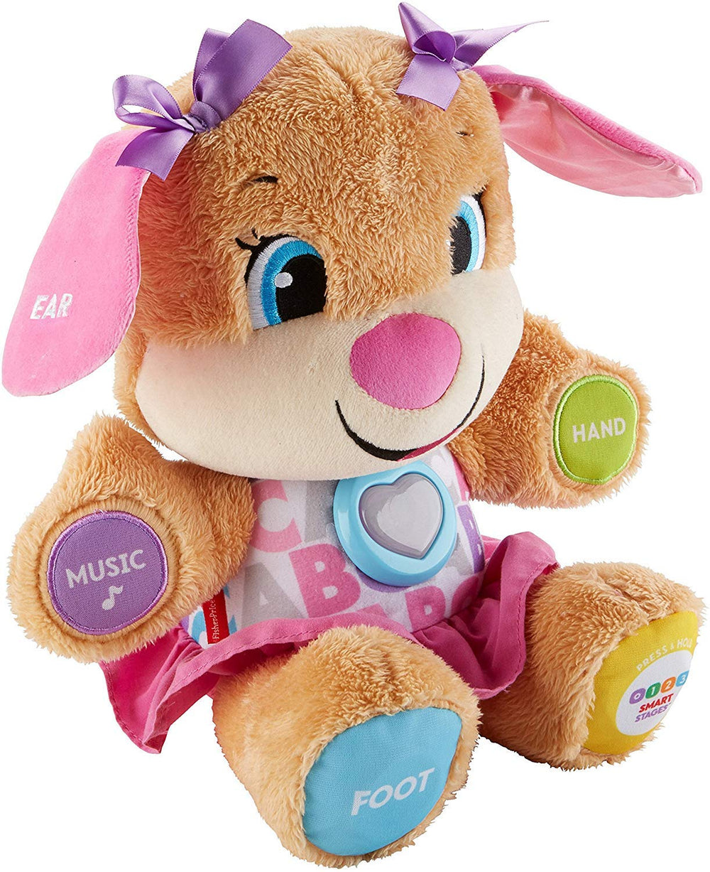 Fisher-Price Laugh and Learn Sis buttons emphasize interactive cues for little hands and language