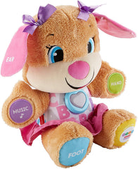Fisher-Price Laugh and Learn Sis buttons emphasize interactive cues for little hands and language