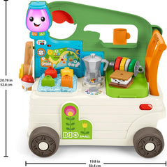 Fisher-Price Laugh and Learn camper walker fishing pole and fish shapes for sorting pretend play