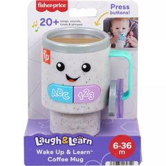 Fisher-Price Laugh & Learn coffee mug supports imaginative play and motor skills.