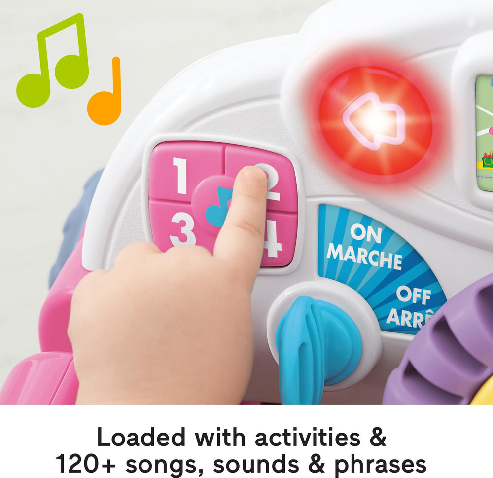 Fisher-Price Laugh & Learn Crawl Around Car lights and sounds reinforce interactive learning moments.